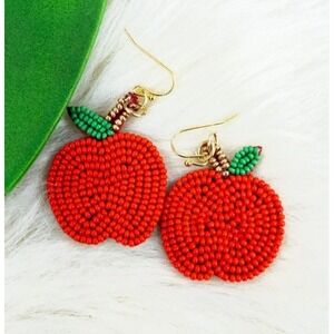 APPLE SEED BEAD EARRINGS